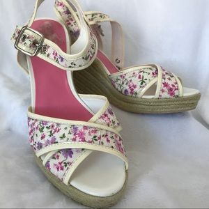 Franco Sarto strappy wedge pumps size 8